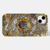 Old Hollywood Chic Elegant Monogram Case-Mate iPhone Hülle (Rückseite (Horizontal))