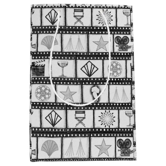 Old Hollywood Film Geschenktasche Mittlere Geschenktüte (Vorderseite)