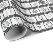 Old Hollywood Film Wrapping Paper Geschenkpapier (Rolleneckpunkt)