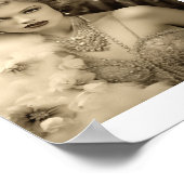 Old Hollywood Glam Blonde Actress Poster (Ecke)