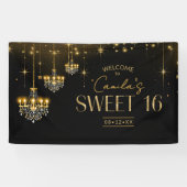 Old Hollywood Glam Chandelier Sweet 16 ID1108 Banner (Horizontal)