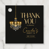 Old Hollywood Glam Chandelier Sweet 16 ID1108 Geschenkanhänger (Vorderseite)