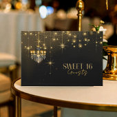 Old Hollywood Glam Chandeliers Sweet 16 ID1108 Gästebuch