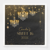 Old Hollywood Glam Chandeliers Sweet 16 ID1108 Serviette (Vorderseite)