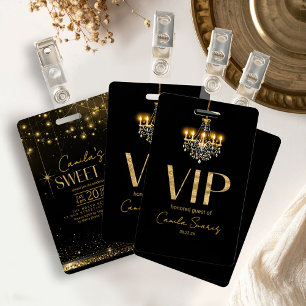 Old Hollywood Glam Kronleuchter Sweet 16 ID1108 Ausweis