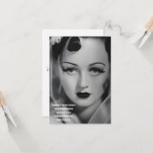 Old Hollywood Glamour Birthday Card Karte (Vorderseite/Rückseite Beispiel)