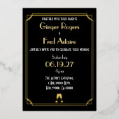 Old Hollywood Goil Foil Classy Film Strip Einladun Folieneinladung (Vorderseite)