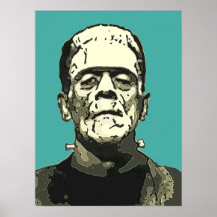 Old Hollywood Monster Comic Filter Kunstposter Poster