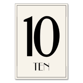 Old Hollywood Style Tischnummer