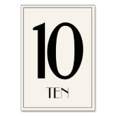 Old Hollywood Style Tischnummer (Rückseite)