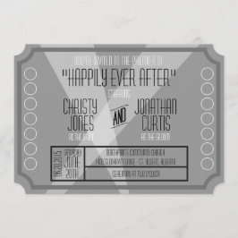 Old Hollywood Ticket Style Einladung