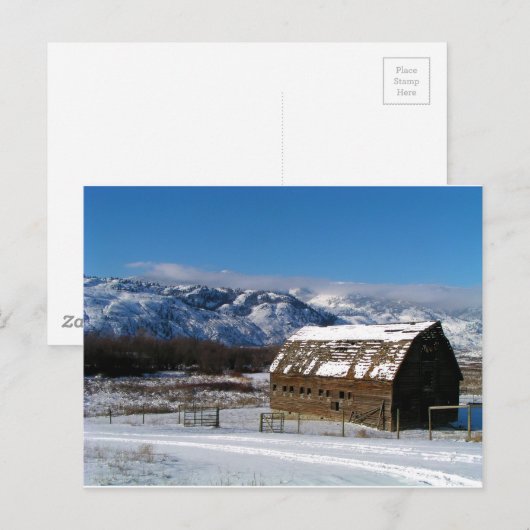Old Homestead Barn Postkarte (Vorne/Hinten)