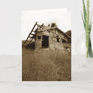 old house greeting card karte