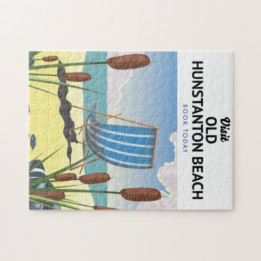 Old Hunstanton Beach Travel Poster Puzzle (Horizontal)