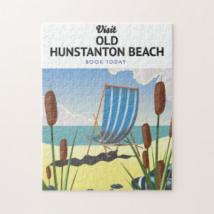 Old Hunstanton Beach Travel Poster Puzzle