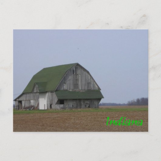 Old Indiana Barn Postkarte (Vorderseite)
