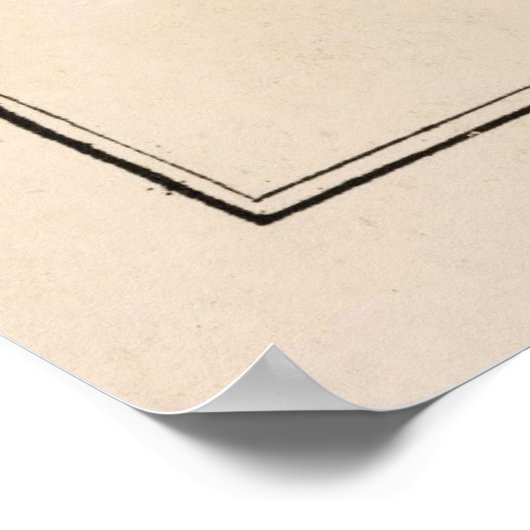 Old Inner Solar System Chart Map (1892) Poster (Ecke)