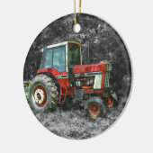 Old International Traktor Painterly Keramikornament (Links)