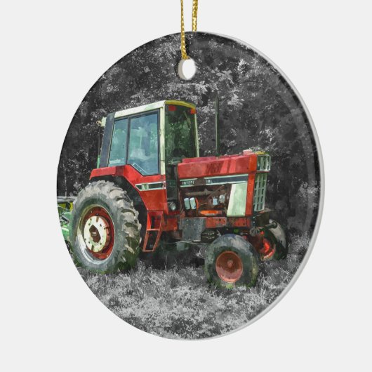 Old International Traktor Painterly Keramikornament (Links)