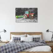 Old International Traktor Painterly Leinwanddruck (Insitu (Schlafzimmer))