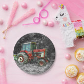 Old International Traktor Painterly Pappteller (Party)