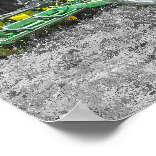 Old International Traktor Painterly Poster (Ecke)