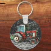 Old International Traktor Painterly Schlüsselanhänger (Vorderseite)