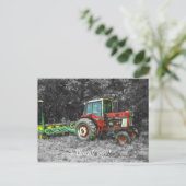 Old International Traktor Painterly Vielen Dank Postkarte (Stehend Vorderseite)
