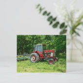 Old International Traktor Postkarte (Stehend Vorderseite)