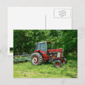 Old International Traktor Postkarte (Vorne/Hinten)