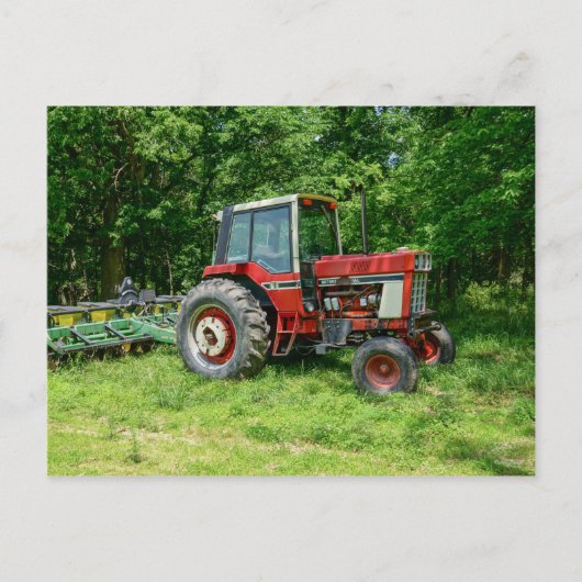 Old International Traktor Postkarte (Vorderseite)