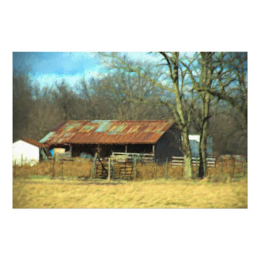 Old Iowa Farm Shed Fotodruck (Vorne)