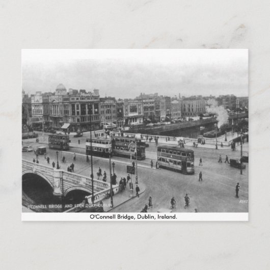 Old Ireland, O'Connell Bridge 1930, Dublin Postkarte (Vorderseite)