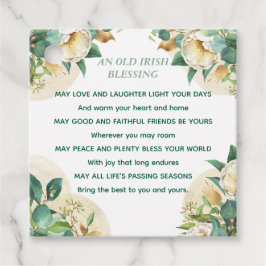 Old Irish Blessing on Gold Dust and Roses Geschenkanhänger