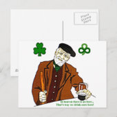 Old Irish Drink Postcard Postkarte (Vorne/Hinten)