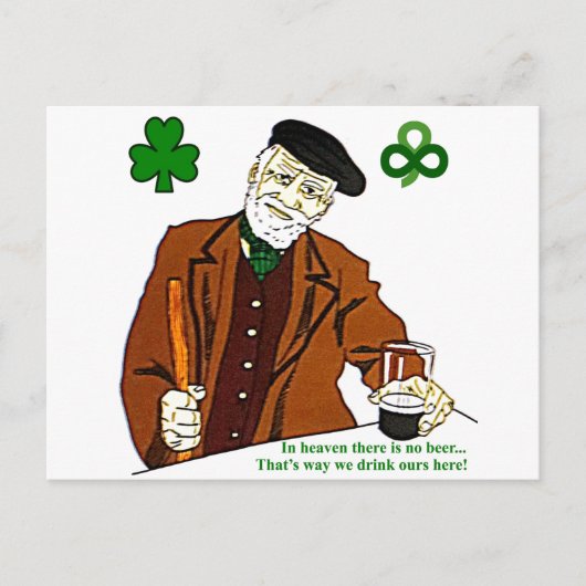 Old Irish Drink Postcard Postkarte (Vorderseite)