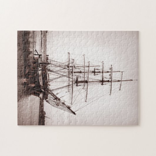 Old Irish Sailing Ship Puzzle (Horizontal)