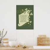 Old Irish Segen Poster (Küche)