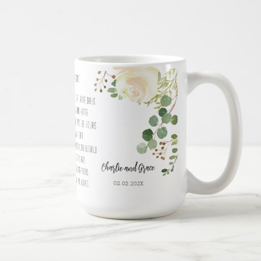 Old Irish Sessing & Personalize Wedding Greenerie Kaffeetasse (Rechts)