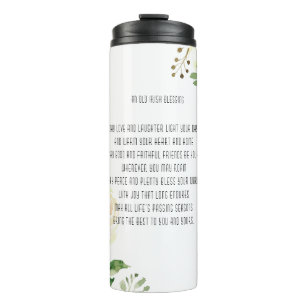Old Irish Sessing & Personalize Wedding Greenerie Thermosbecher
