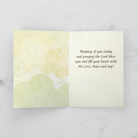 Old Irish Sessing St. Patrick's Day Custom Karte (Innenseite)