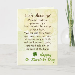 Old Irish Sessing St. Patrick's Day Custom Karte