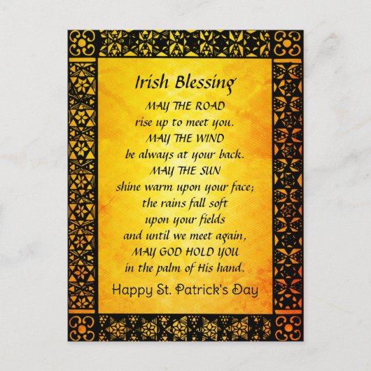 Old Irish Sessing, St. Patrick's Day Postkarte (Vorderseite)