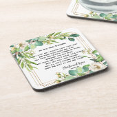 Old Irish Sessing & Wedding Greenery 2 Getränkeuntersetzer (Linke Seite)