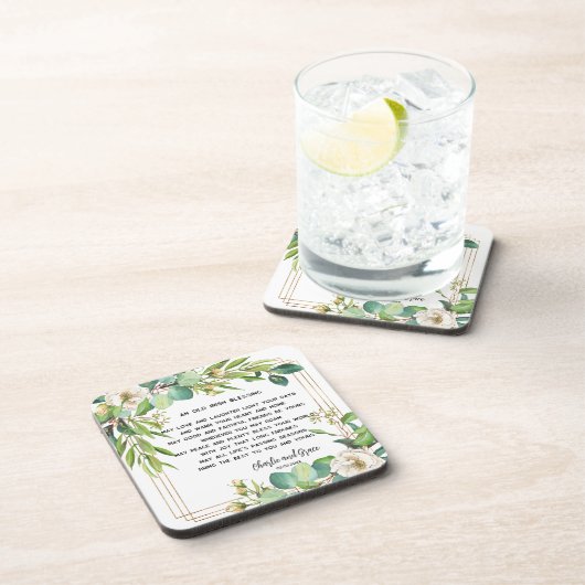 Old Irish Sessing & Wedding Greenery 2 Getränkeuntersetzer (Rechte Seite)