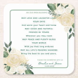 Old Irish Sessing & Wedding Greenery 2 Rechteckiger Pappuntersetzer