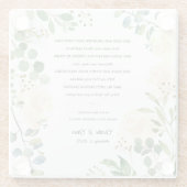 Old Irish Sessing & Wedding Greenery Glasuntersetzer (Rückseite)