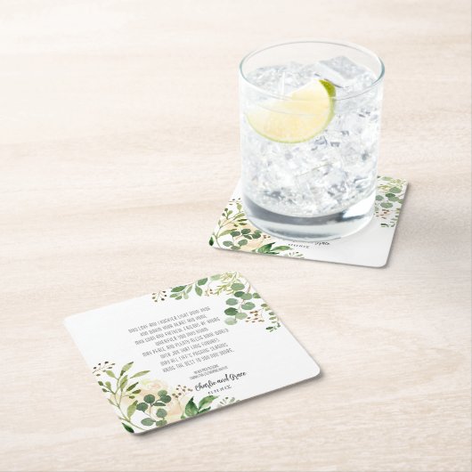 Old Irish Sessing & Wedding Greenery Rechteckiger Pappuntersetzer (Vor Ort)