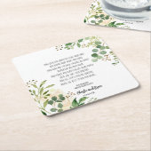 Old Irish Sessing & Wedding Greenery Rechteckiger Pappuntersetzer (angewinkelt)