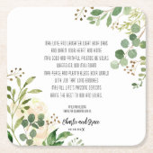 Old Irish Sessing & Wedding Greenery Rechteckiger Pappuntersetzer (Vorderseite)